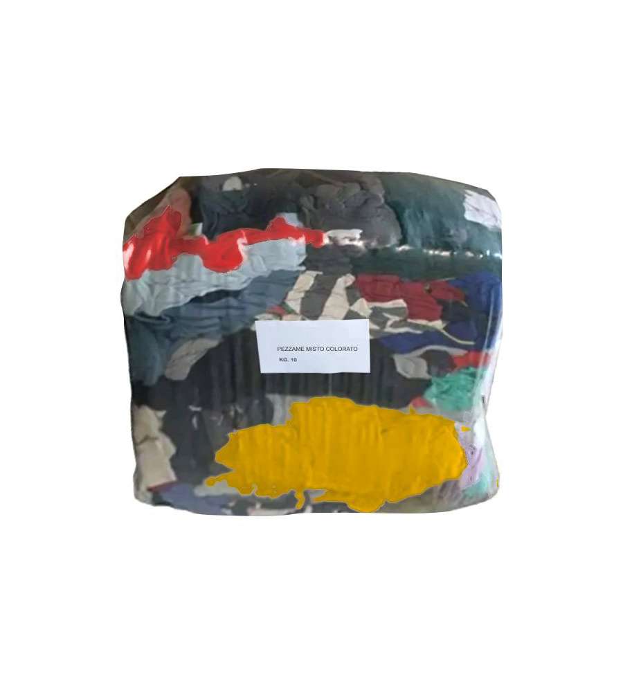 Tessuto Straccio Colorato Misto Kg 10
