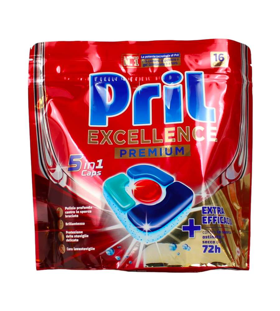 Pril Detersivo Lavastoviglie Excellance Premium 5in1 16 caps