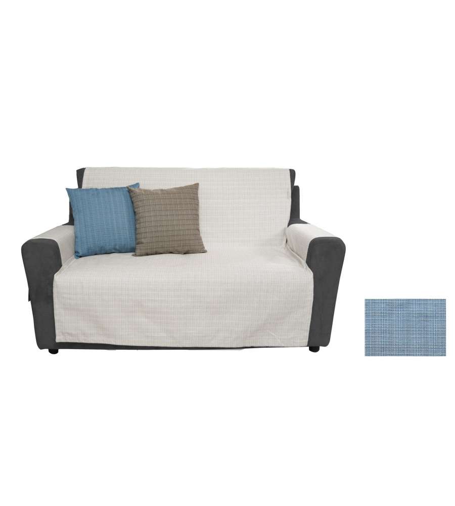 Copridivano 2 posti azzurro