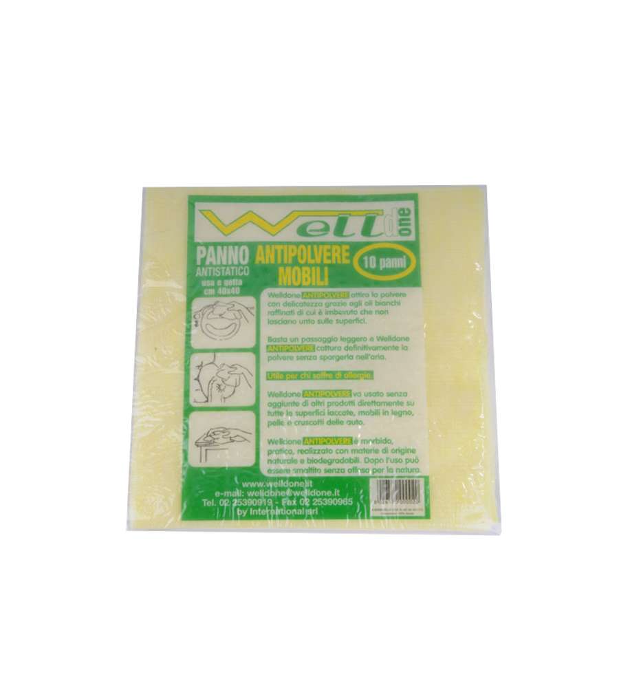 Welldone Panni Pulizia - Catturapolvere TNT 40x40cm