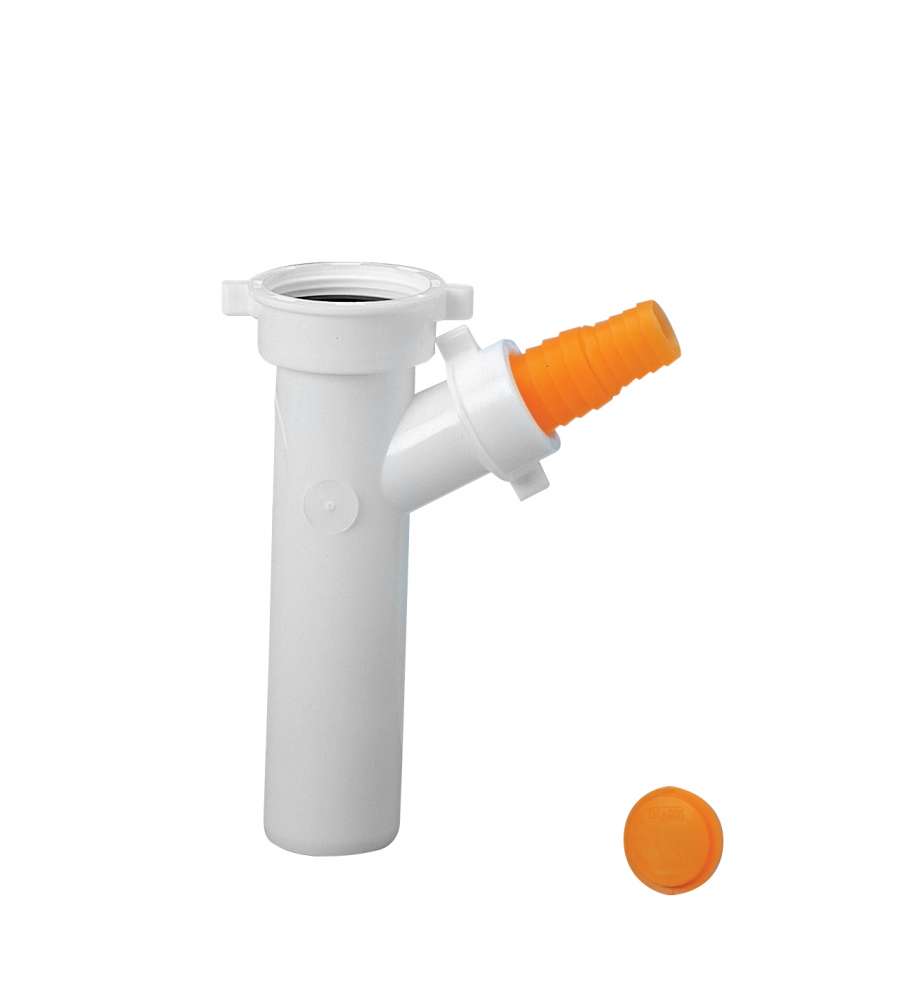 Raccordo 2 vie bianco per lavatrice/lavastoviglie