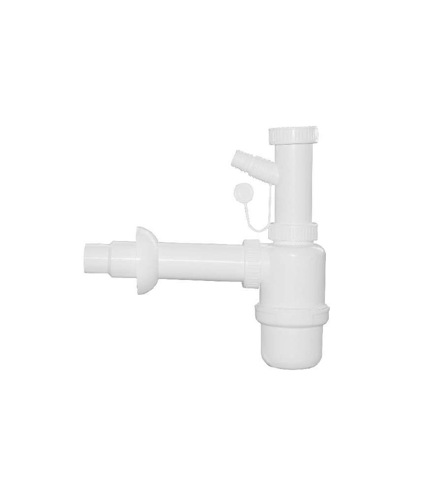 Sifone Lavelli Bottiglia 1 Via Plastica Bianco 1Bw
