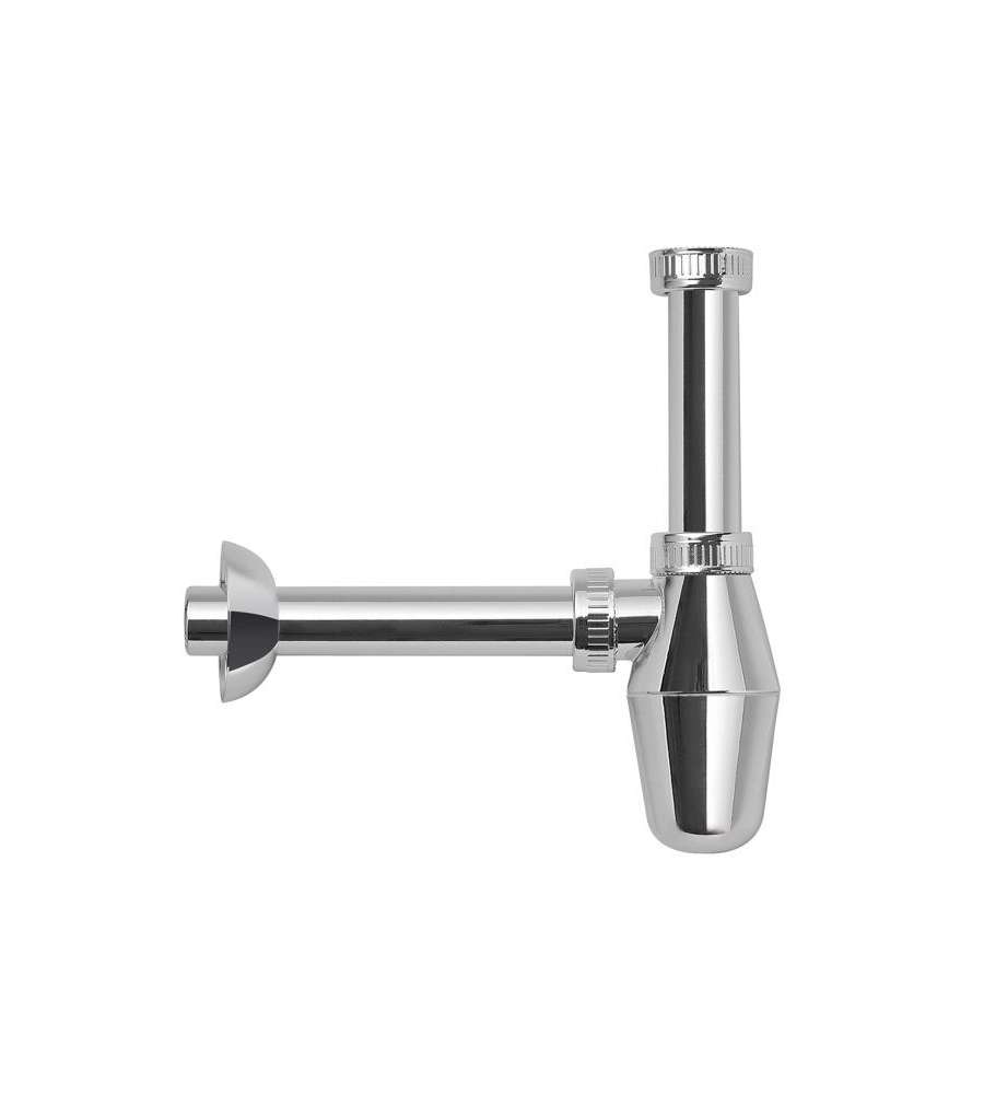 Sifone Lavelli Bottiglia 1 Via Plastica Cromato 1B2-M