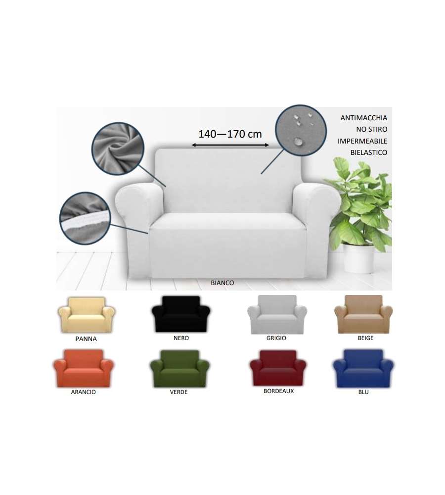 Copridivano 2 posti Beige antimacchia