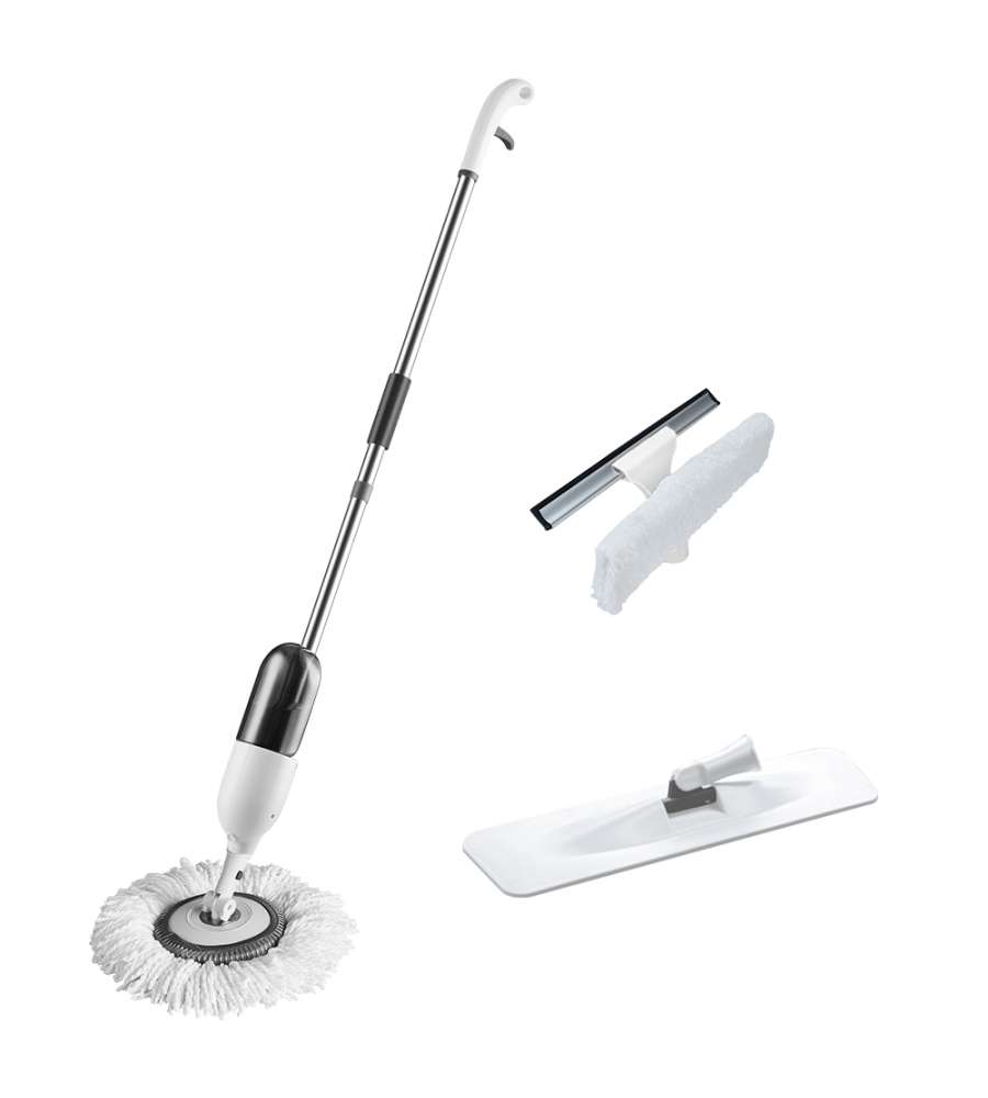 Spray Mop Multiuso in Microfibra - Bianco - 125 cm