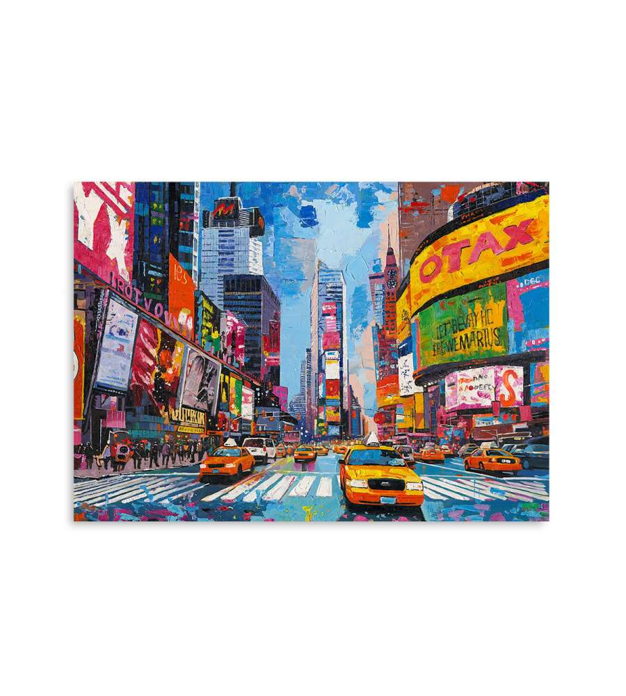 Domo Mea Dipinto Decorativo Su Tela - New York - 70 x 50 cm