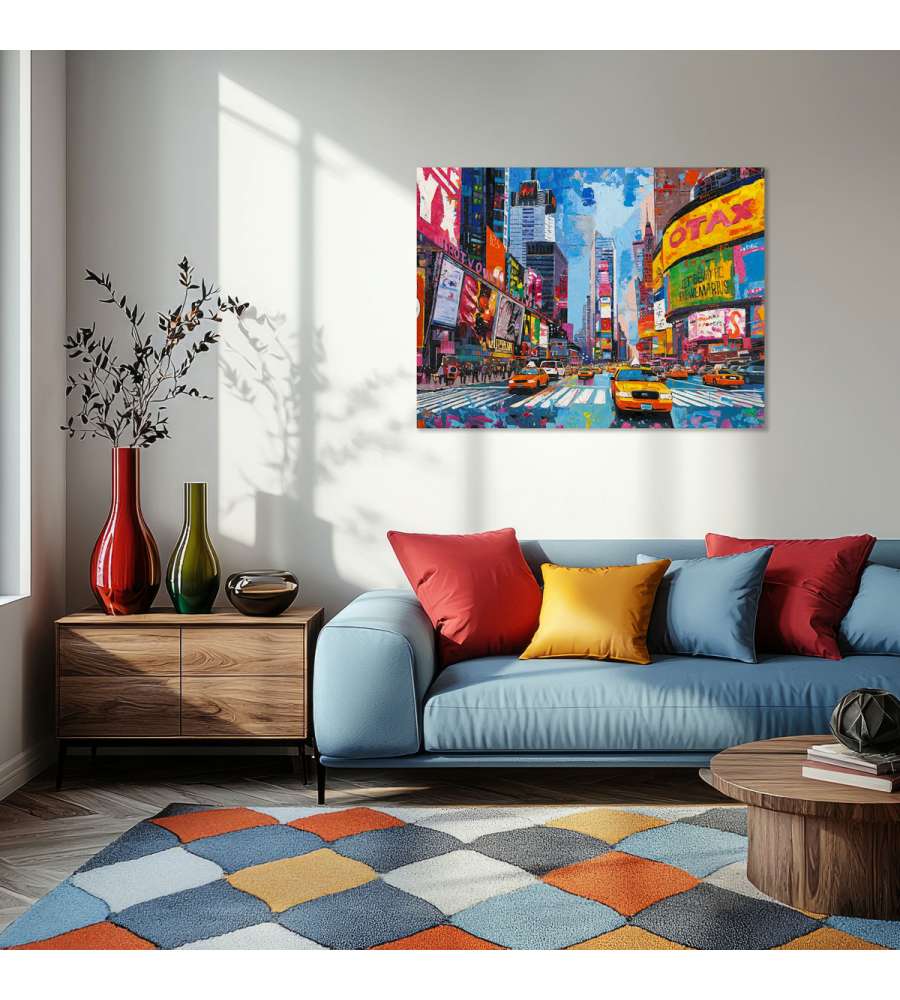 Domo Mea Dipinto Decorativo Su Tela - New York - 120 x 90 cm