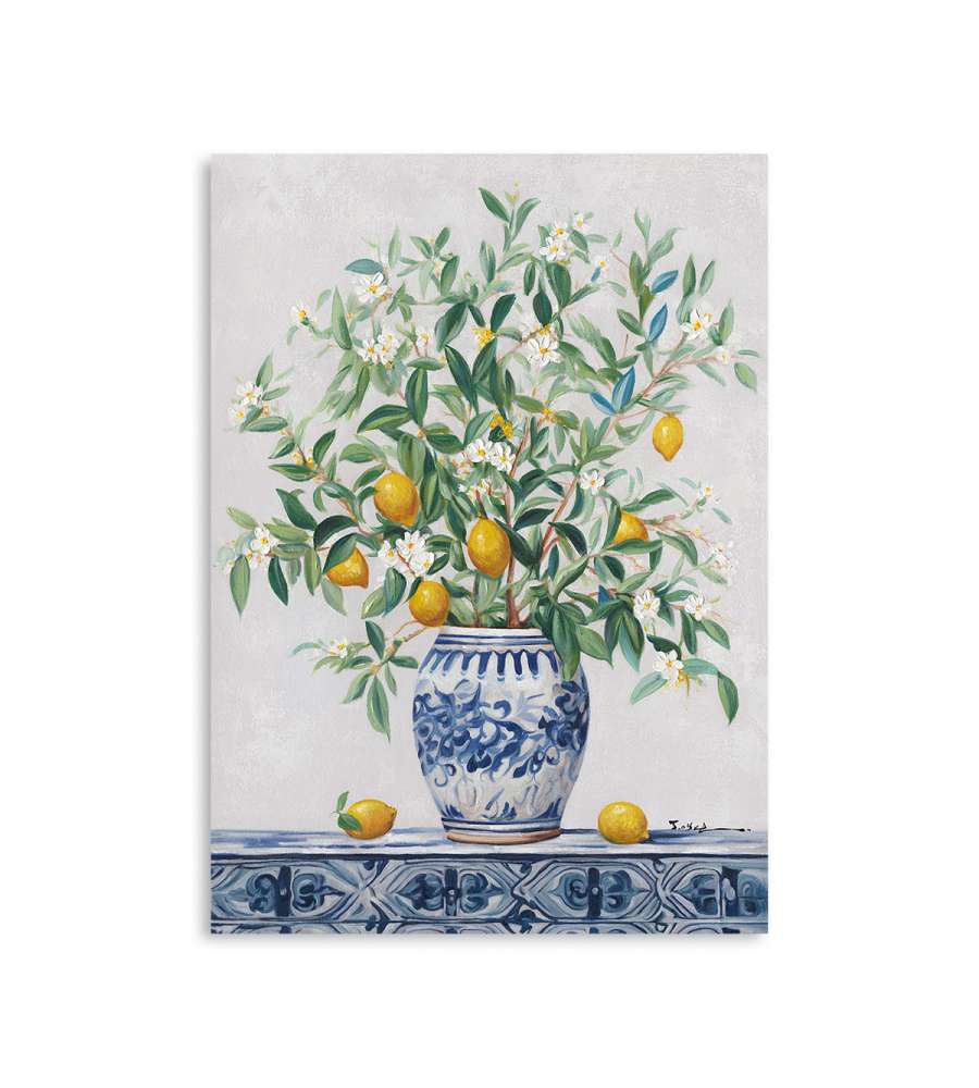 Domo Mea Dipinto Decorativo su Tela - Limoni - 50 x 70 cm