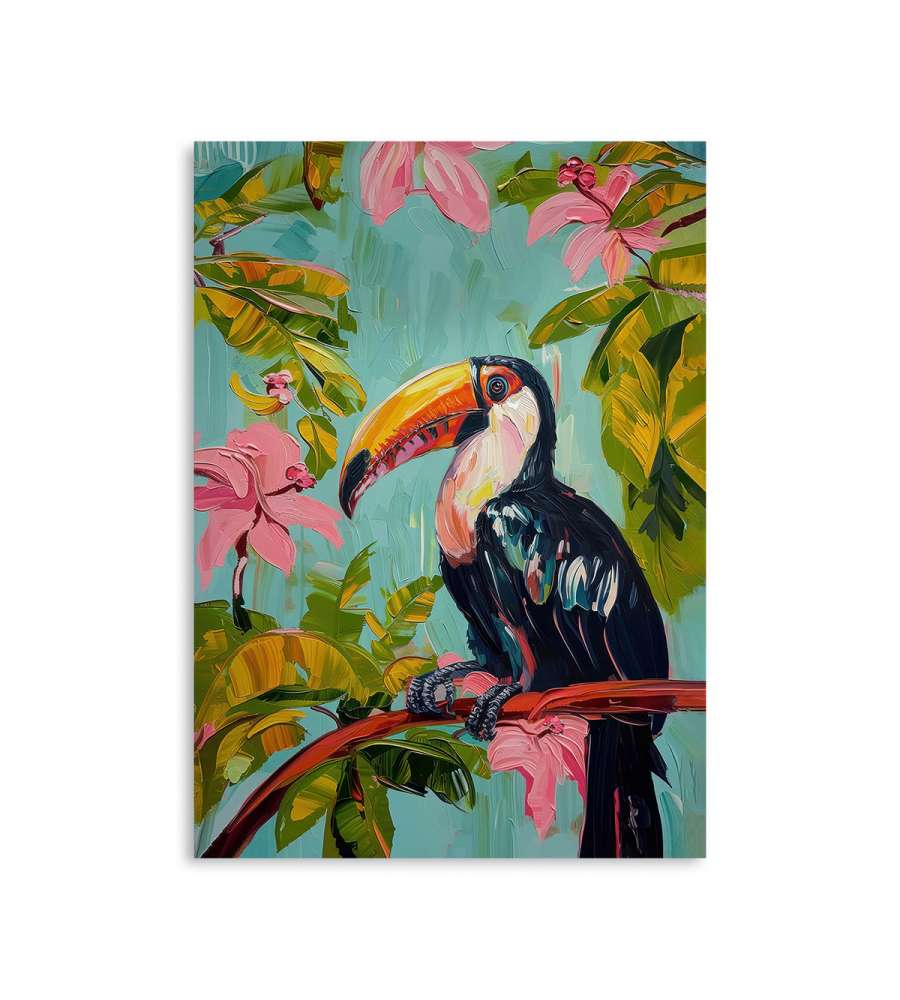 Domo Mea Dipinto Decorativo su Tela - Tucano Blue - 50 x 70 cm