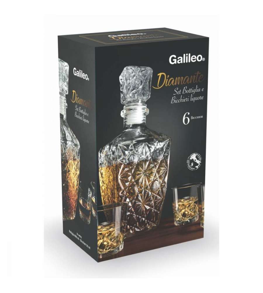 Bottiglia liquore e bicchierini