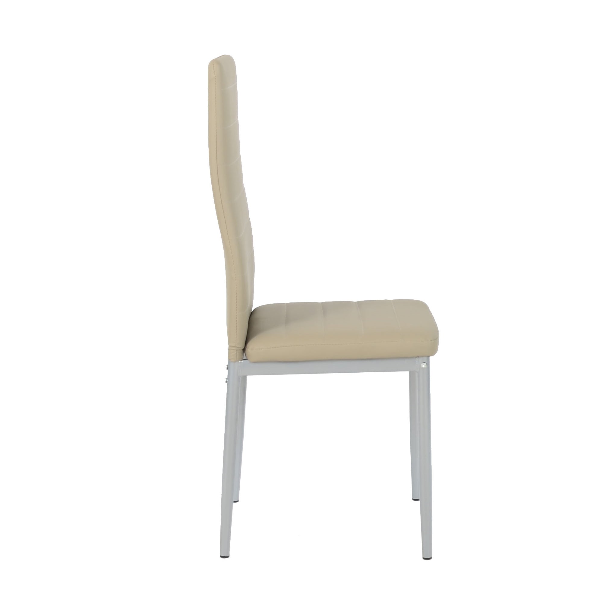 Set Da 6, Sedia Queen Kit All/Tortora In Similpelle 6Pz