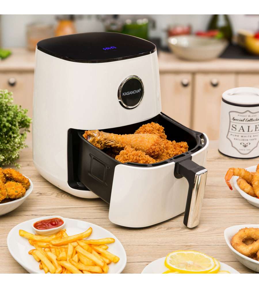 Kasa dello Stock Friggitrice ad Aria - Bianca - 4 Litri