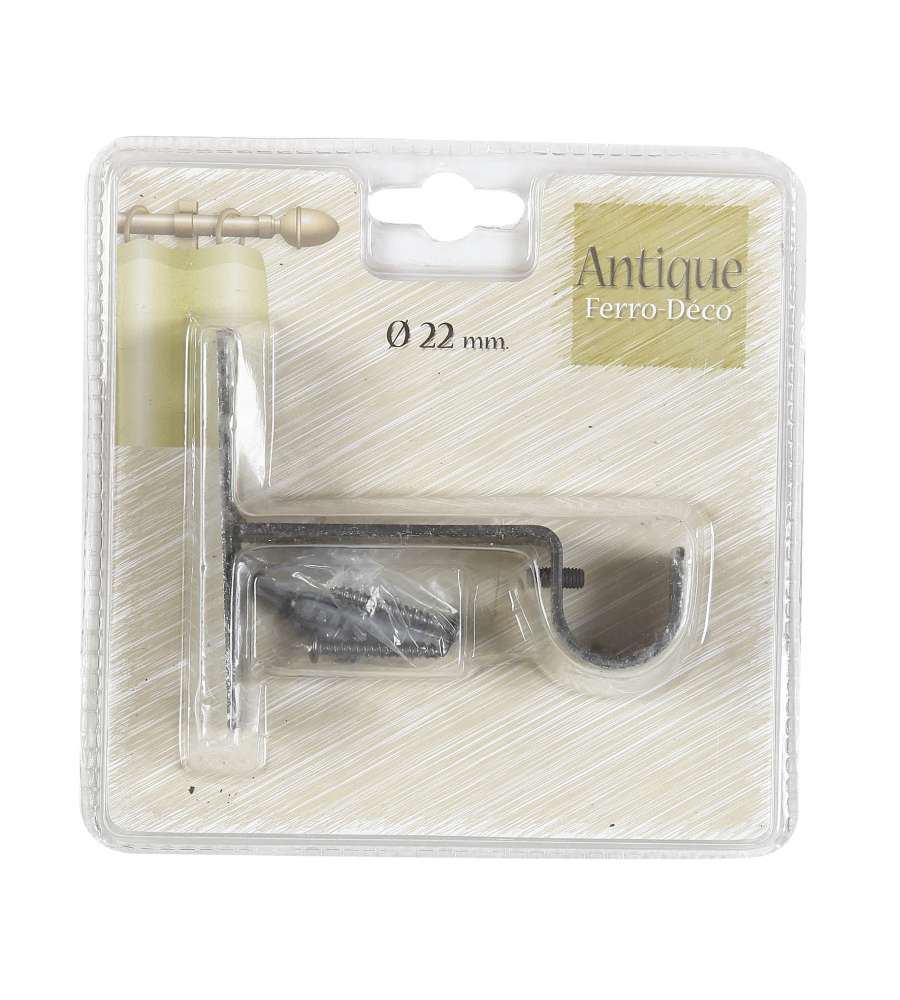 Cintacor Supporto per Tende - Nero - 2,5x8,5 cm