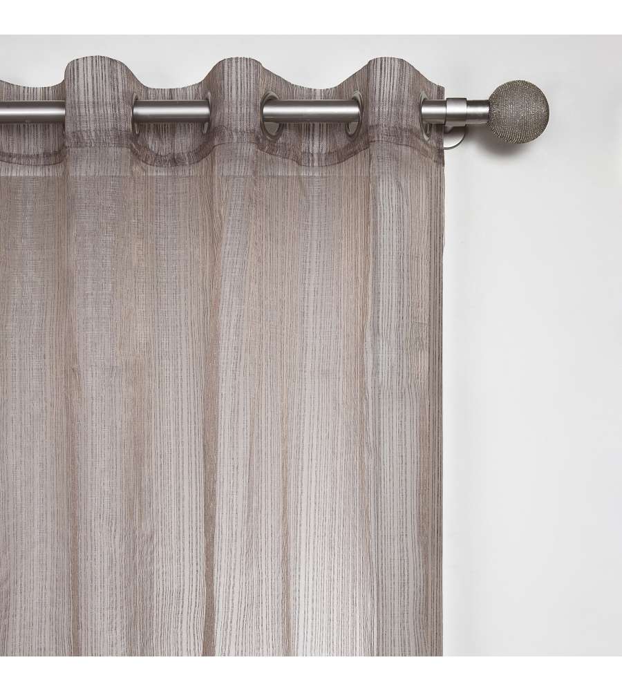 Tenda tortora con occhielli Cannara