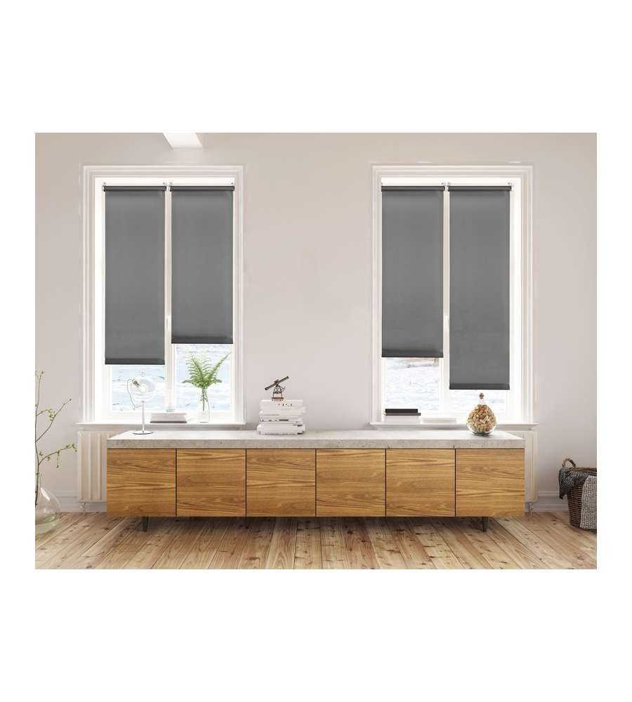 CLIPeFIX - Tenda a rullo semifiltrante Gris asfalto 90x180