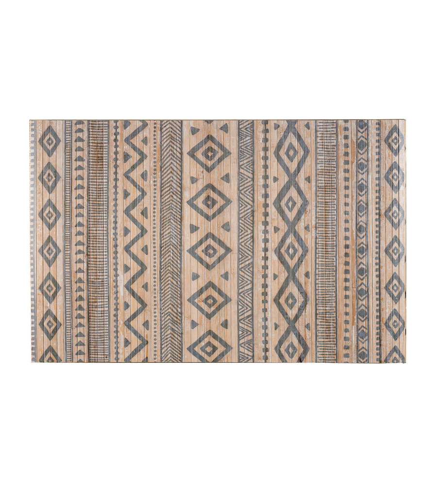 Tappeto Bambu Etnic Bianco-grigio 60x90