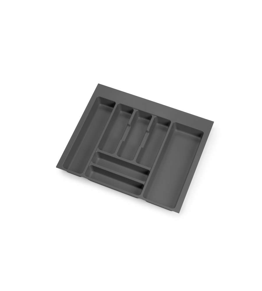 Emuca Portaposate per Cassetto Cucina - Grigio Antracite - 600mm