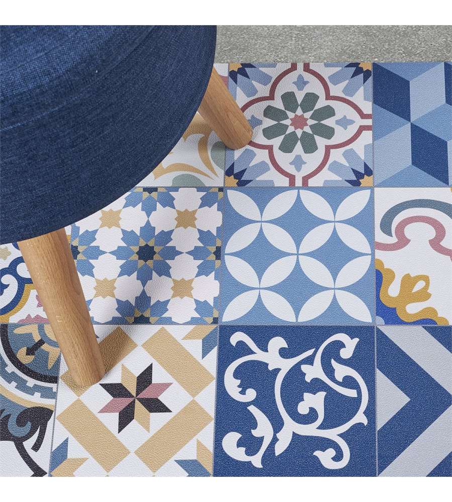 Tappeto in vinile compatto Patch Blu