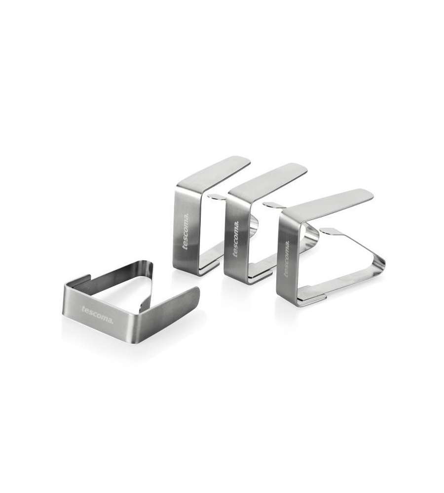 Clip fermatovaglia in acciaio 4 pz presto Tescoma