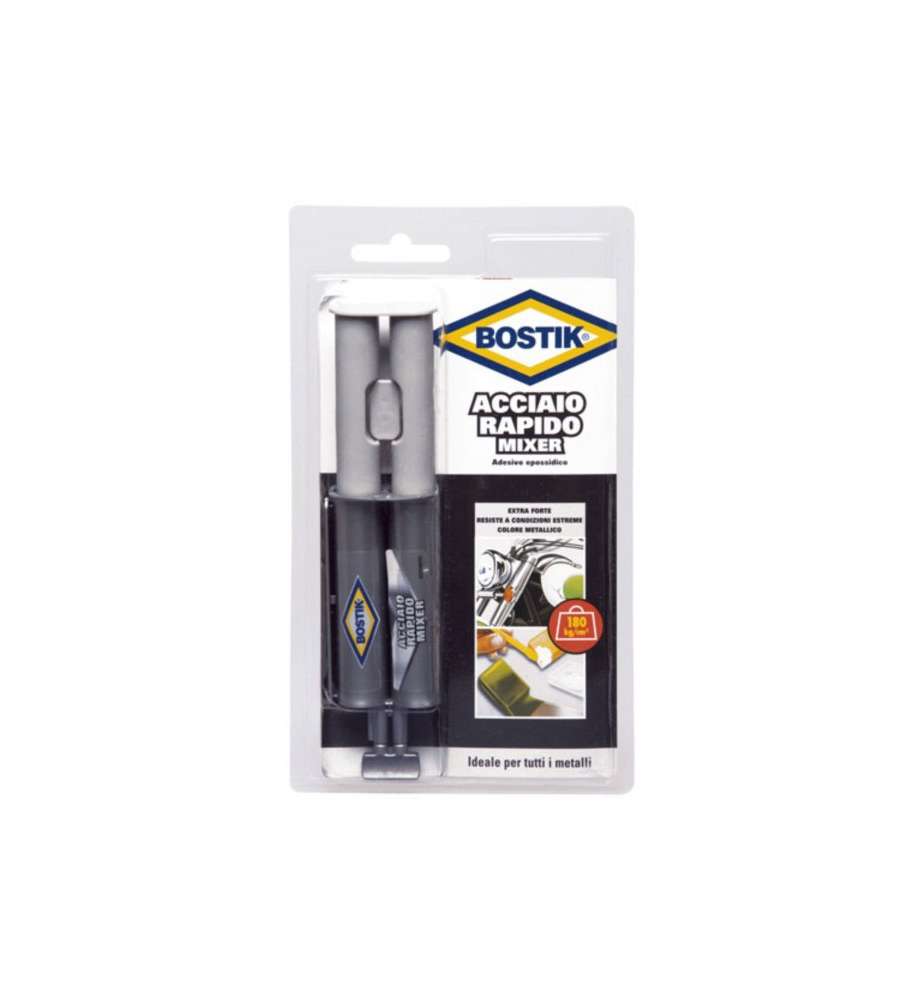 Adesivo Bicomponente Acciaio Rapido Mixer Ml 24 Bostik