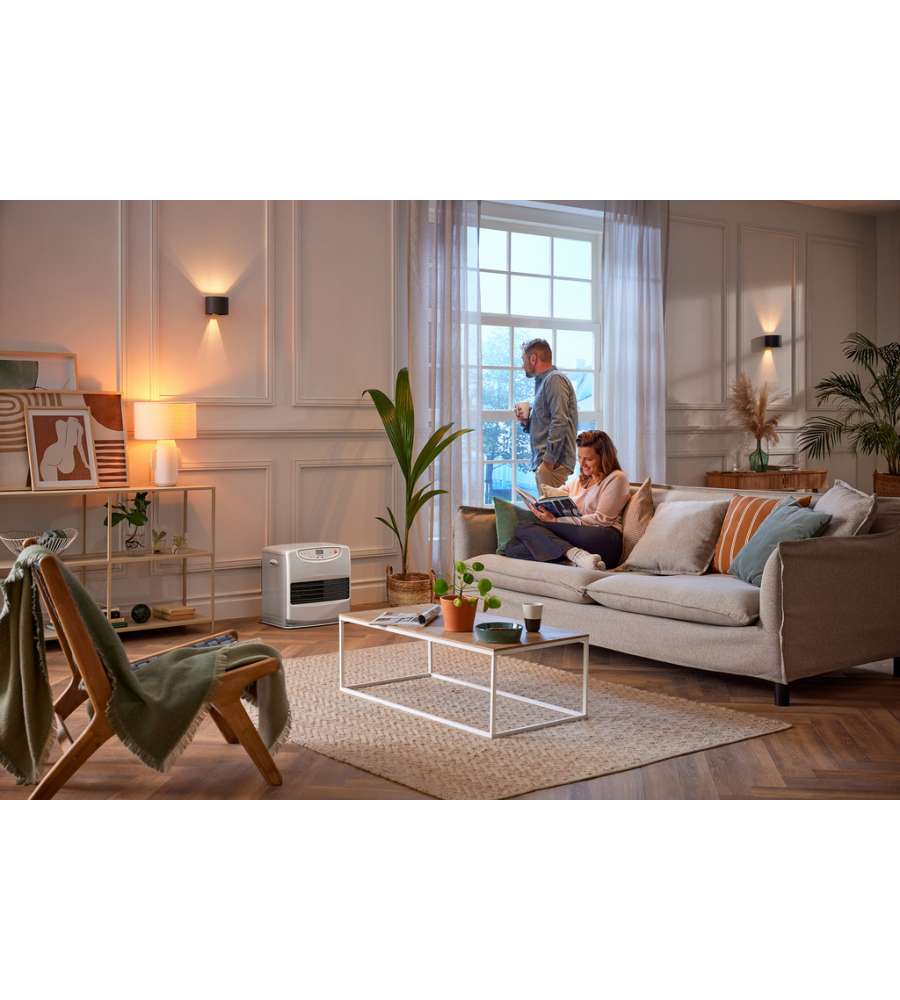 Qlima Stufa Laser Portatile - Argento - 4KW