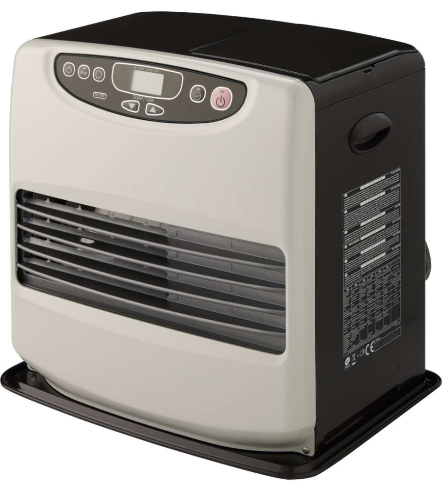 Qlima Stufa Laser Portatile - Bianco e Nero Opaco - 4,65 kW