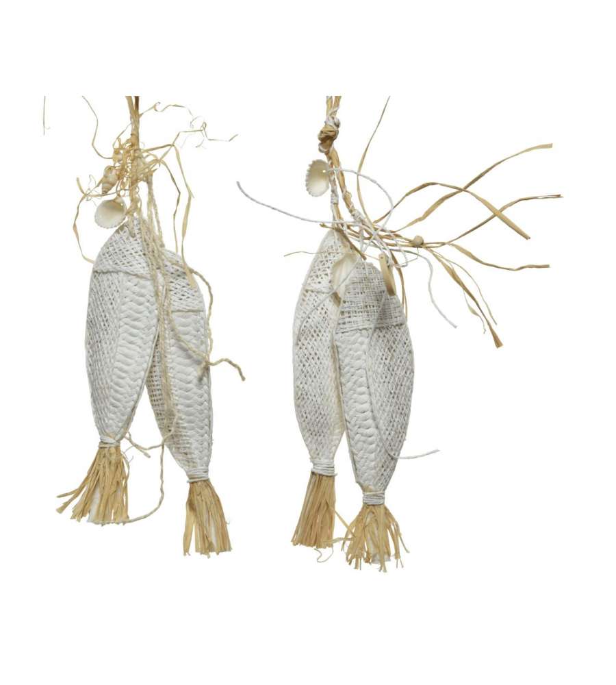 Decoro Pesce colore bianco e naturale