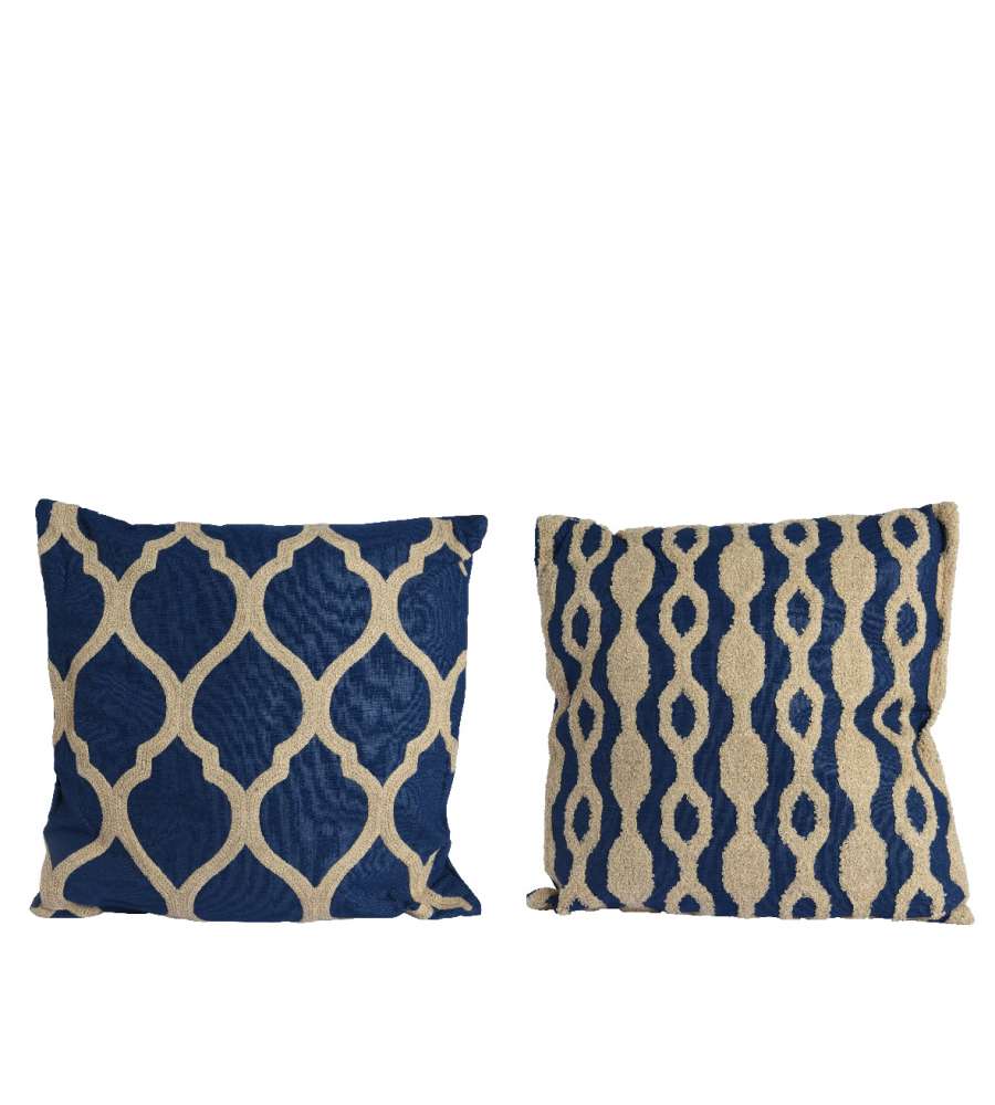 Cuscino Blu e Beige