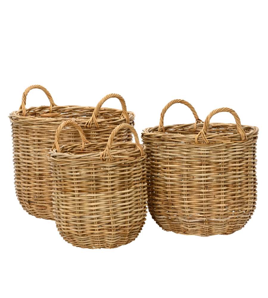 Cesta rattan con manici Grande