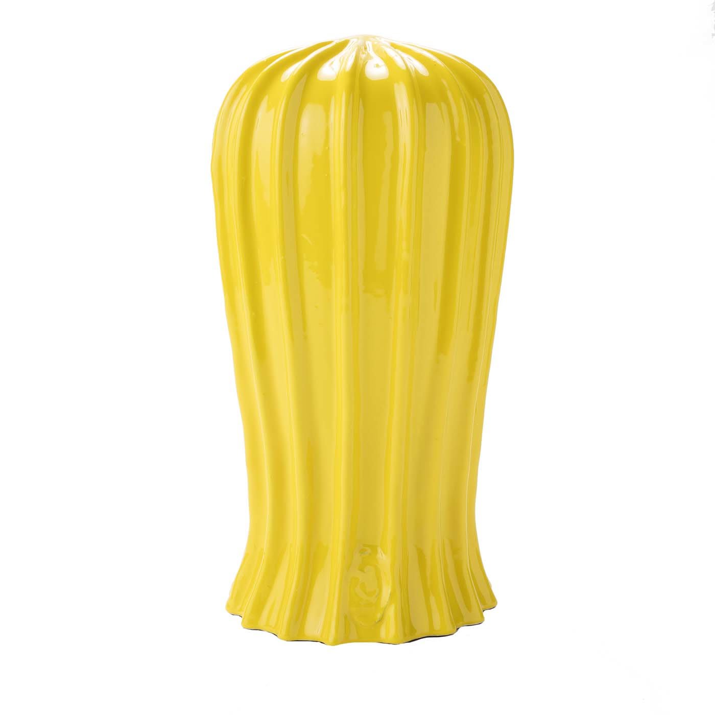 Scultura alta Cactus giallo