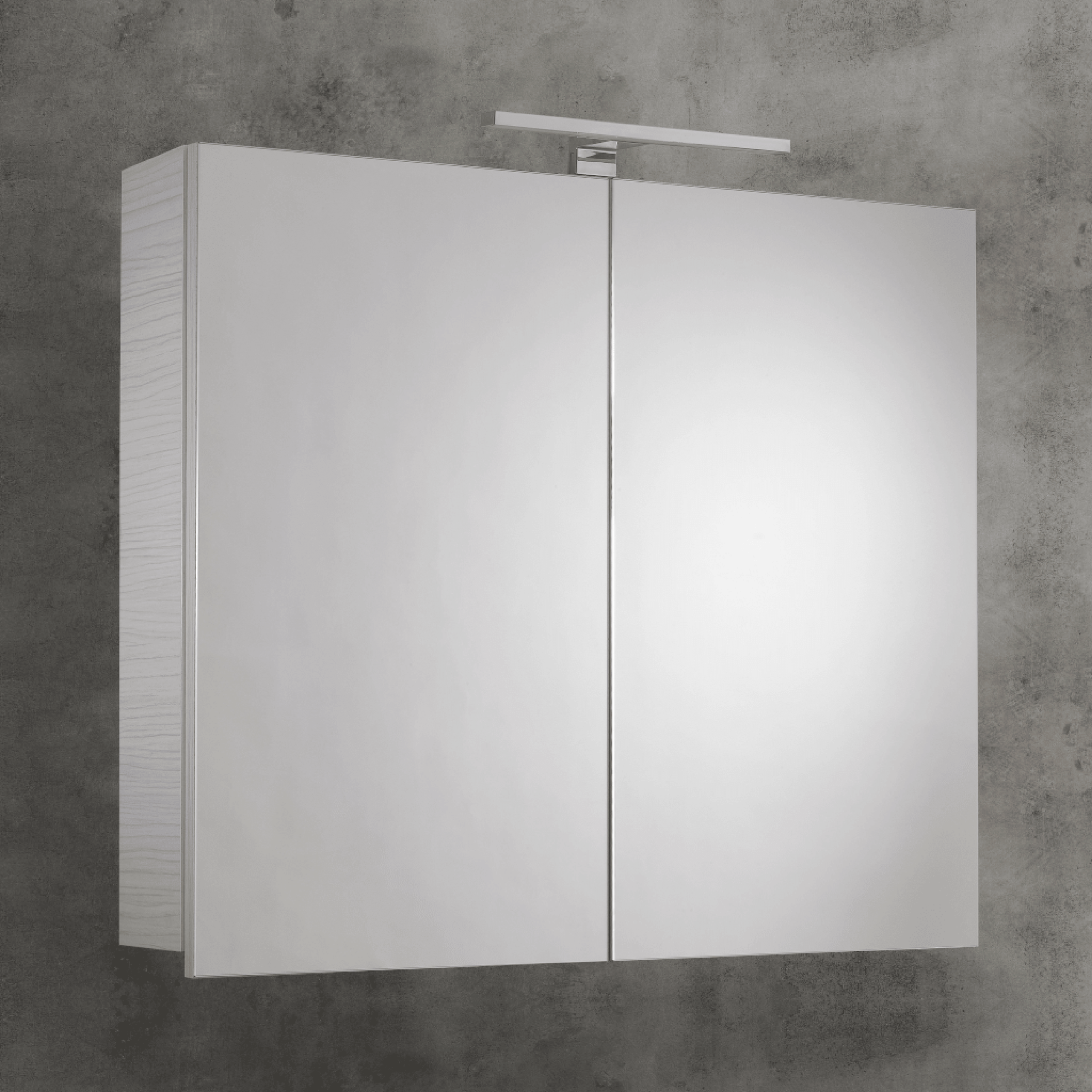 Specchio Contenitore 80x80 Due Ante Con Illuminazione Led Esseci Arredo Bagno "Ventotene"