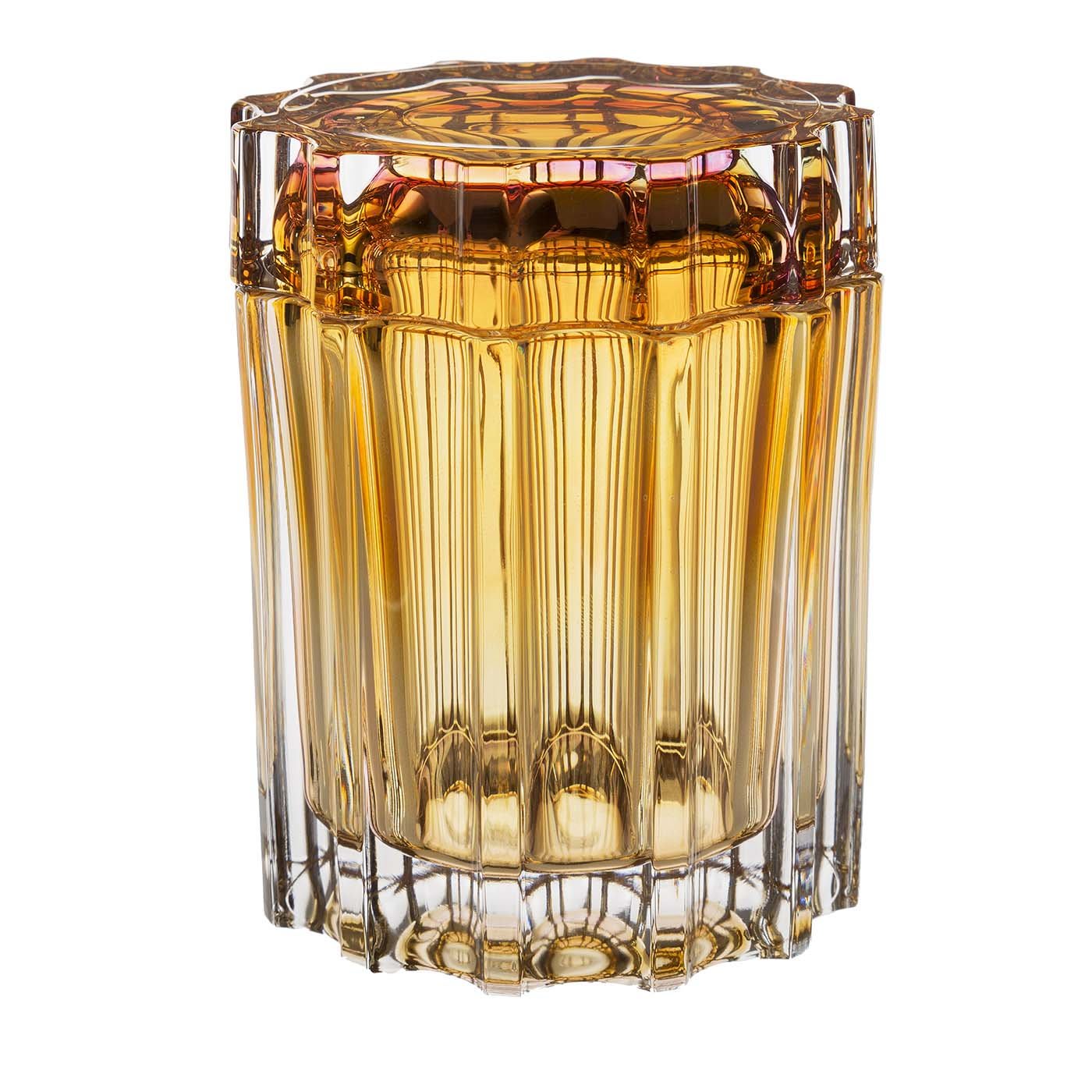 Set di 2 scatole ambra con coperchio