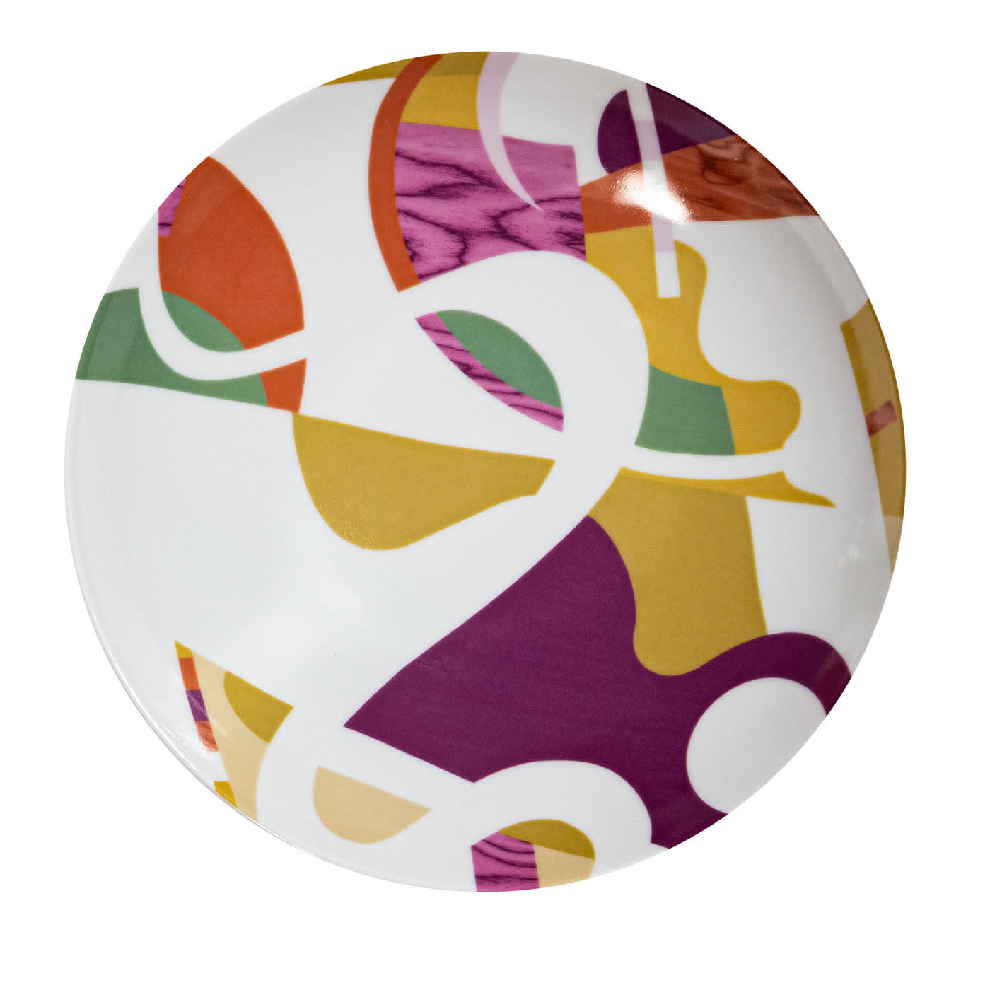 Alchimie piatto Fondo in porcellana con decoro astratto #5