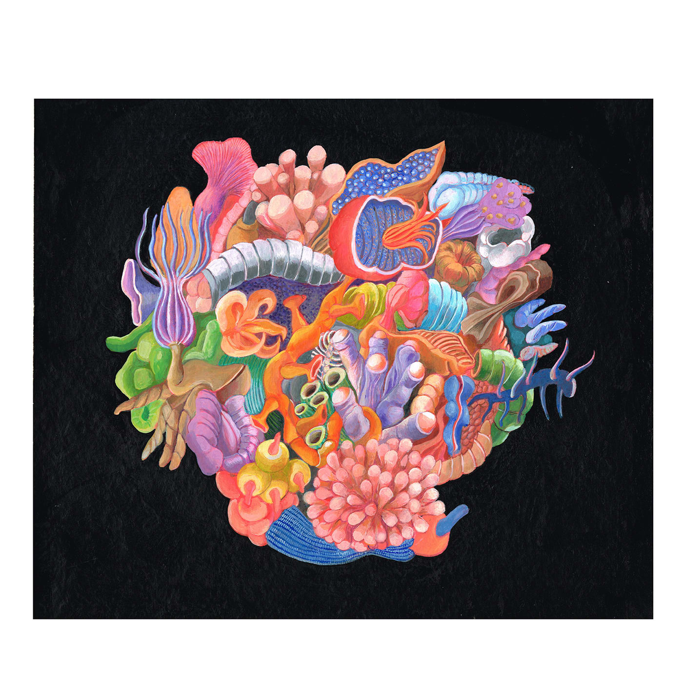 Organico Marino - Pittura a tempera su carta