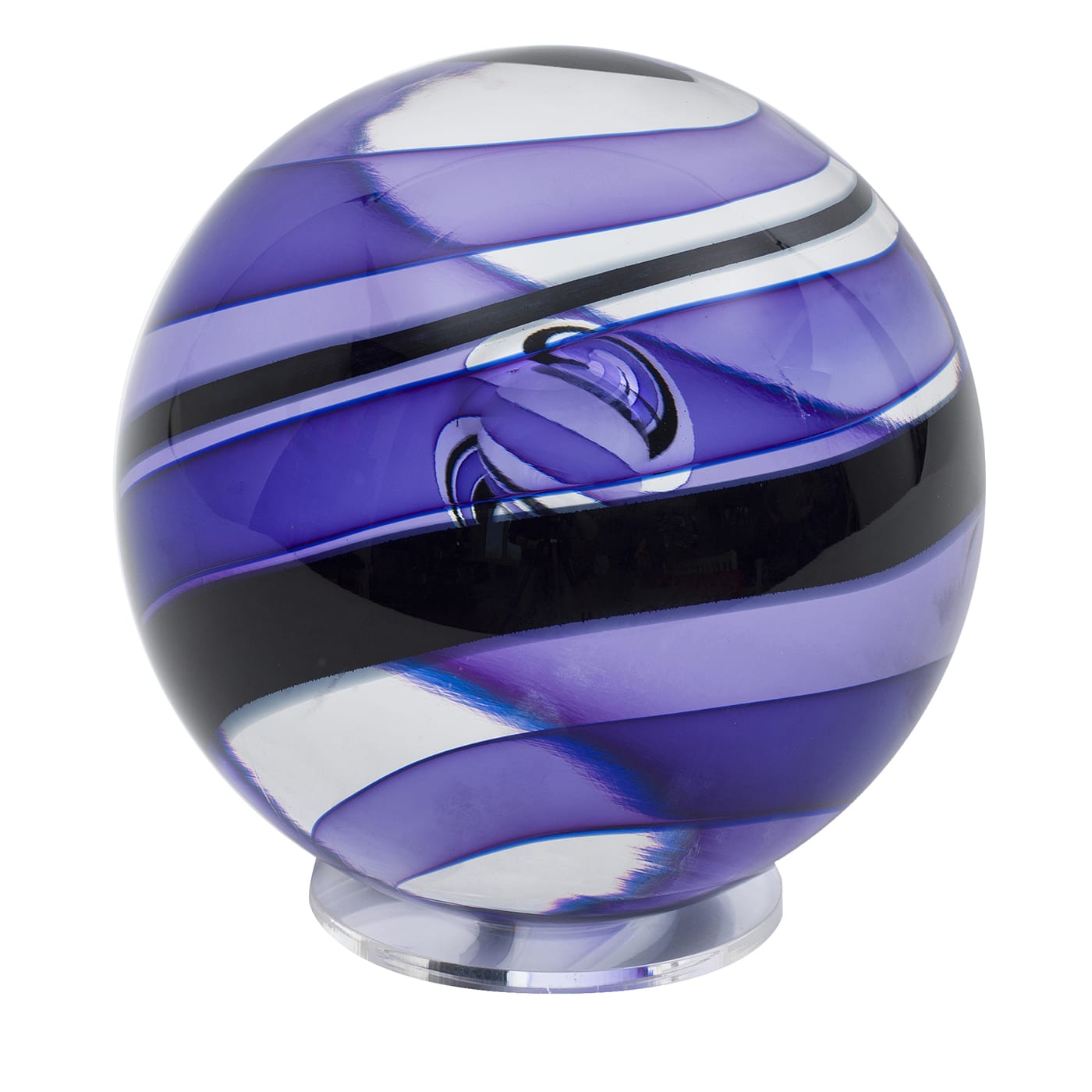 Sfera in Vetro di Murano Viola Scuro