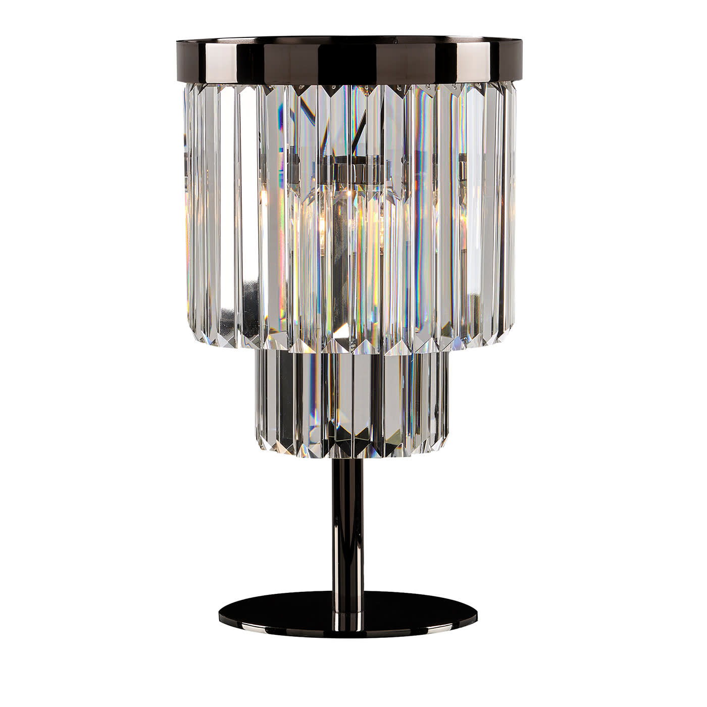 1484 - Lampada da tavolo nera grande a 1 luce