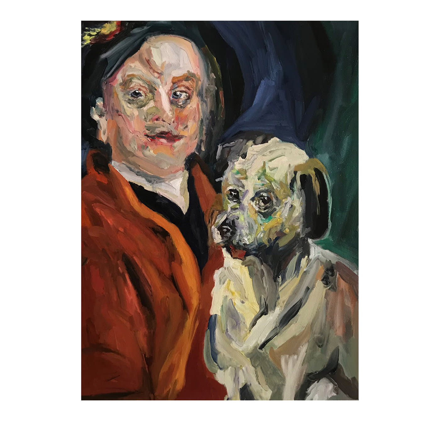 Senza titolo con Hogart Pittura a olio