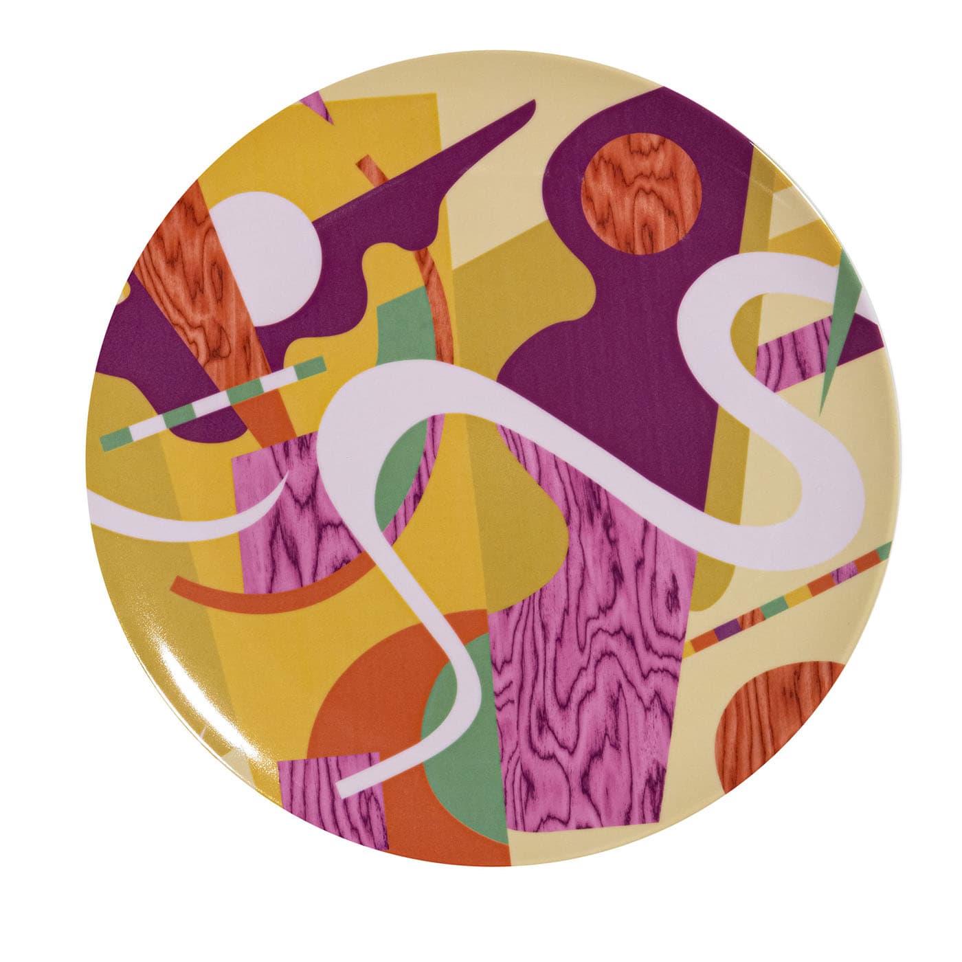 Alchimie piatto Piano in porcellana con decoro astratto #5