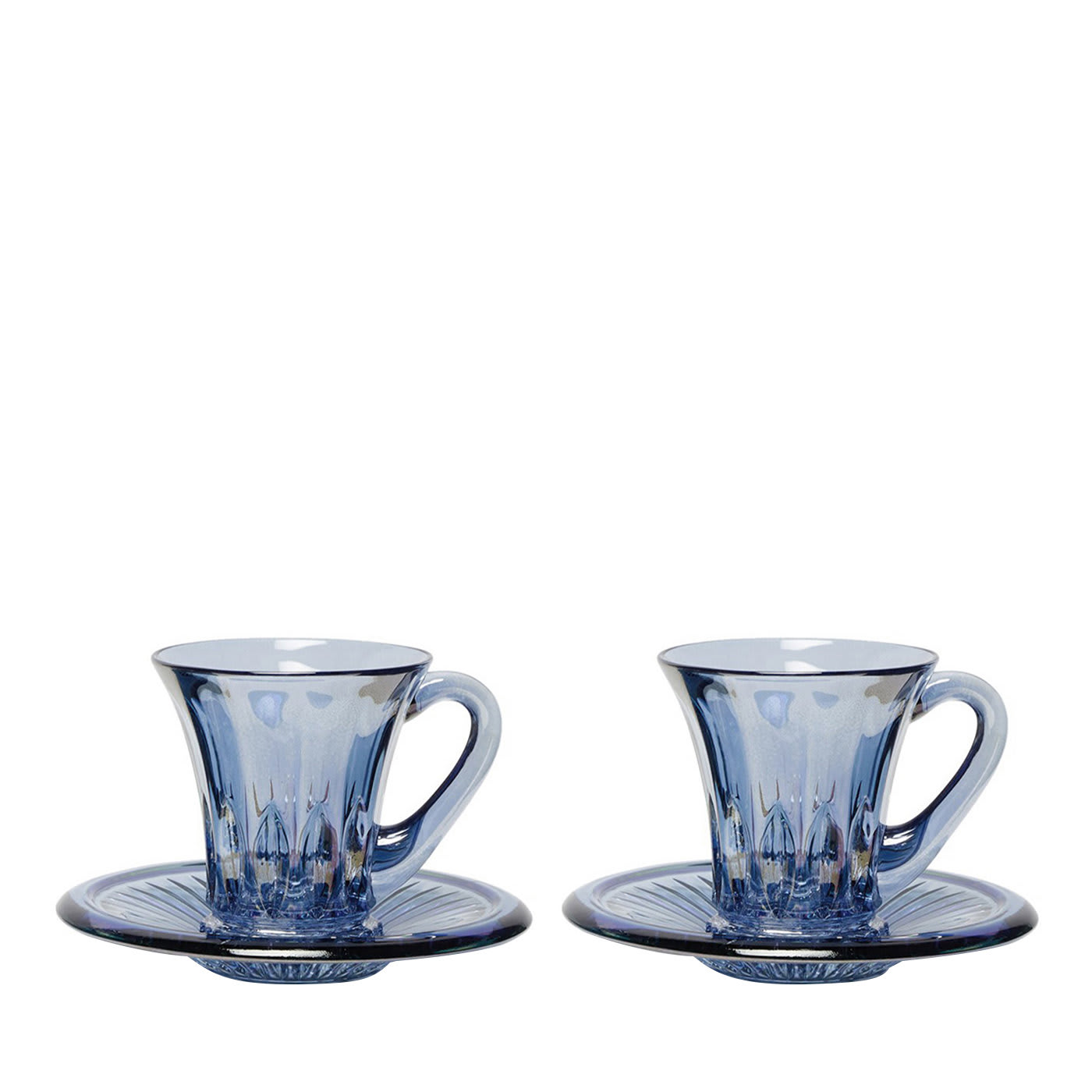 Set di 2 tazze da caffè espresso blu trasparente Prestige