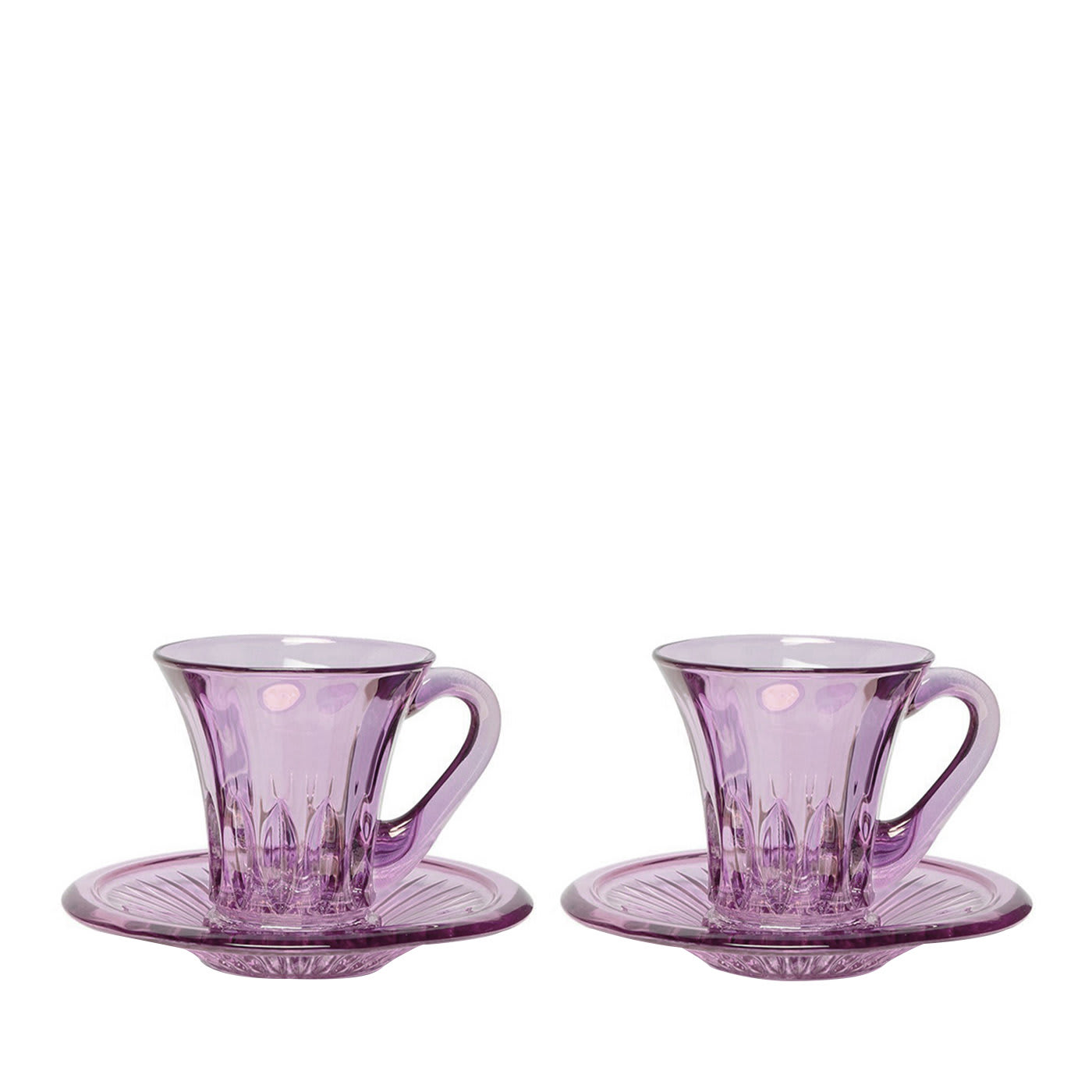 Set di 2 tazze da caffè espresso viola trasparenti Prestige
