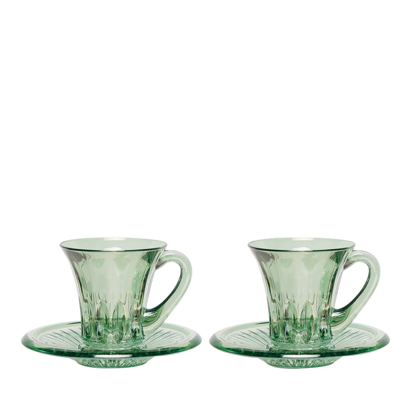 Set di 2 tazze da caffè espresso verde trasparente Prestige