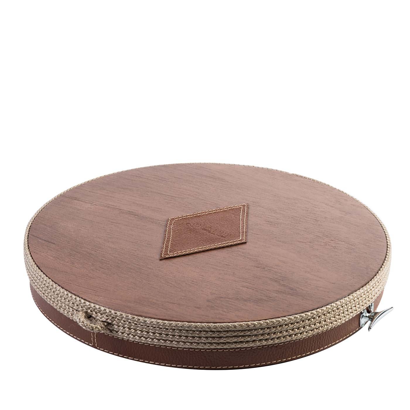 Porta carte da gioco e fiches da poker in legno beige