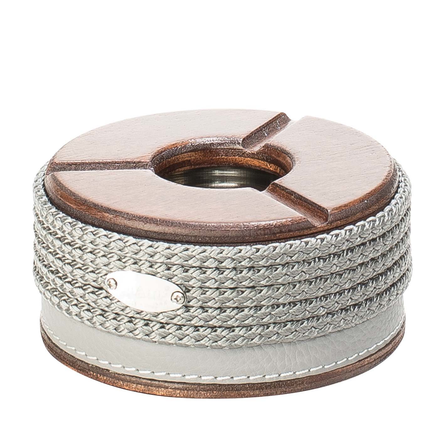 Posacenere grande in legno grigio