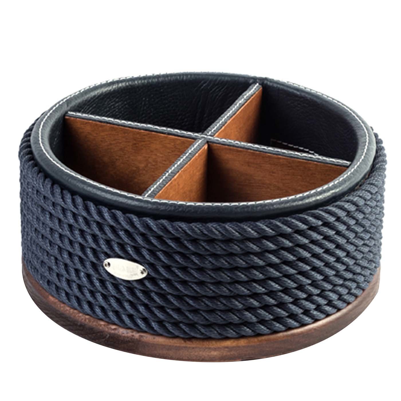 Vassoio rotondo Blu a 4 sezioni