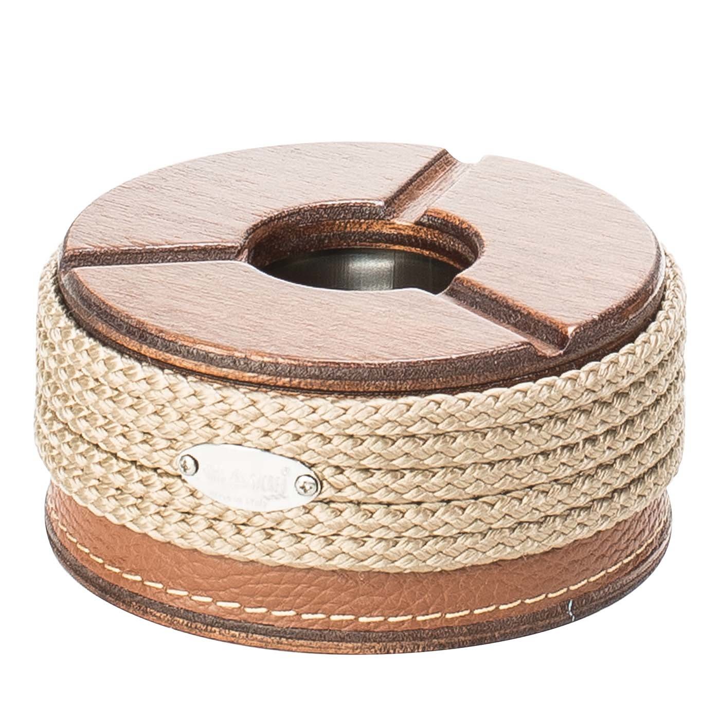 Posacenere grande in legno beige