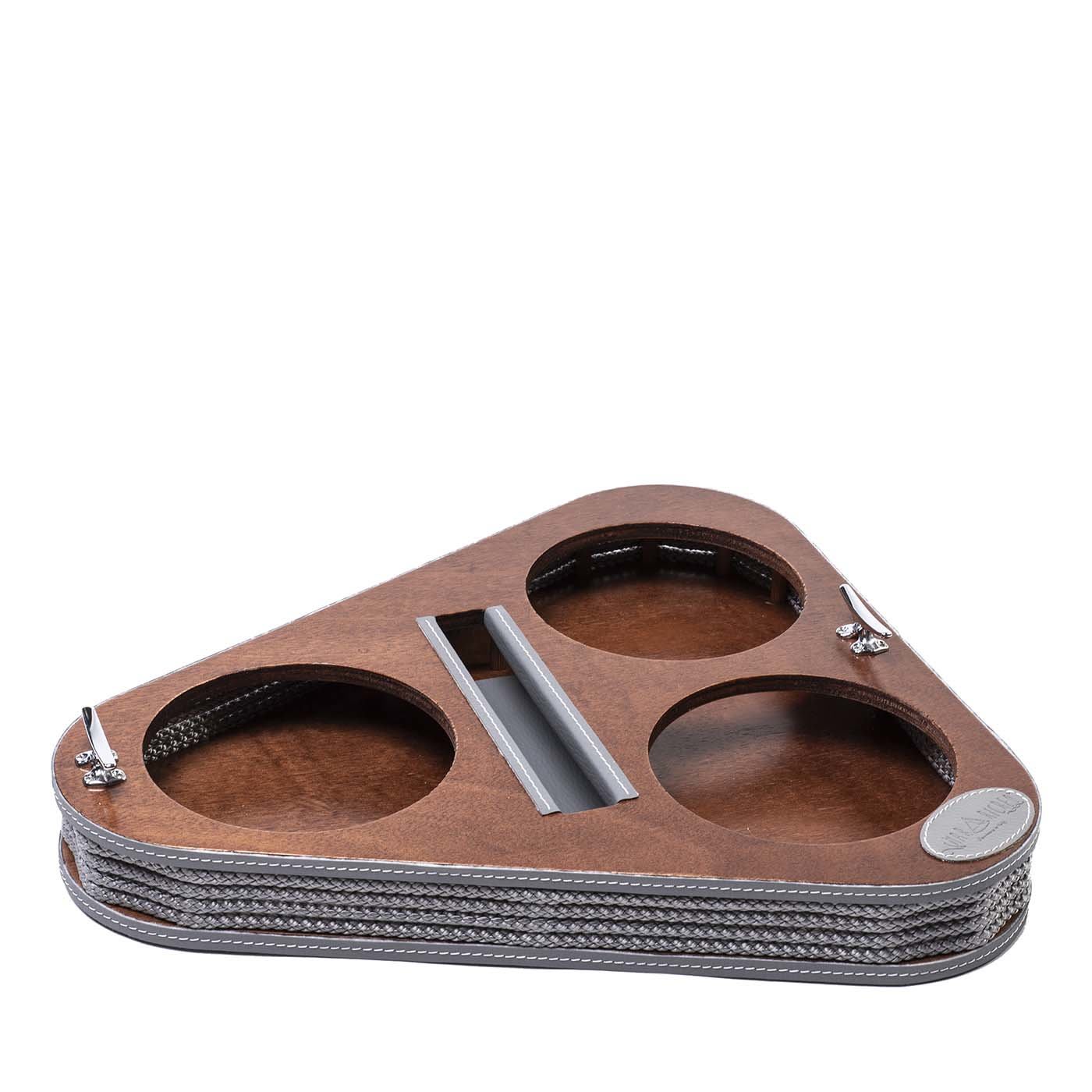 Vassoio triangolare grigio