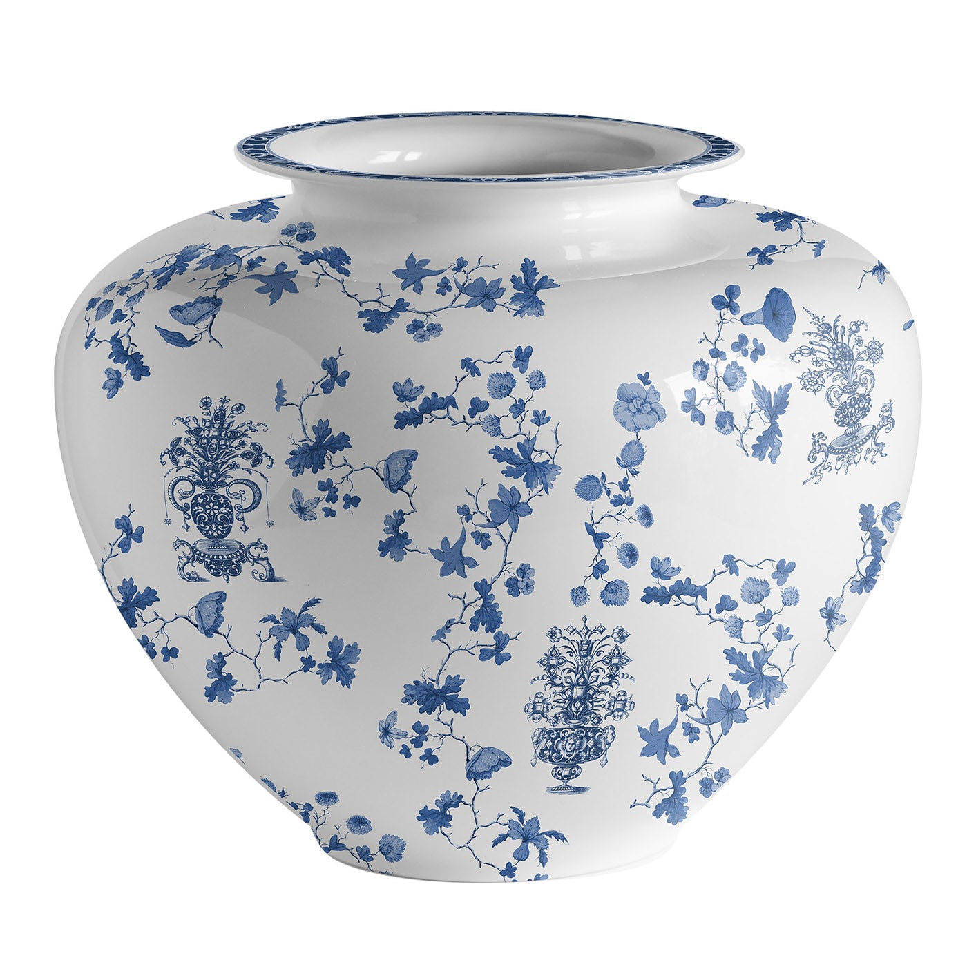 Vaso in porcellana ad anfora grande Garden Of Eden H28Cm