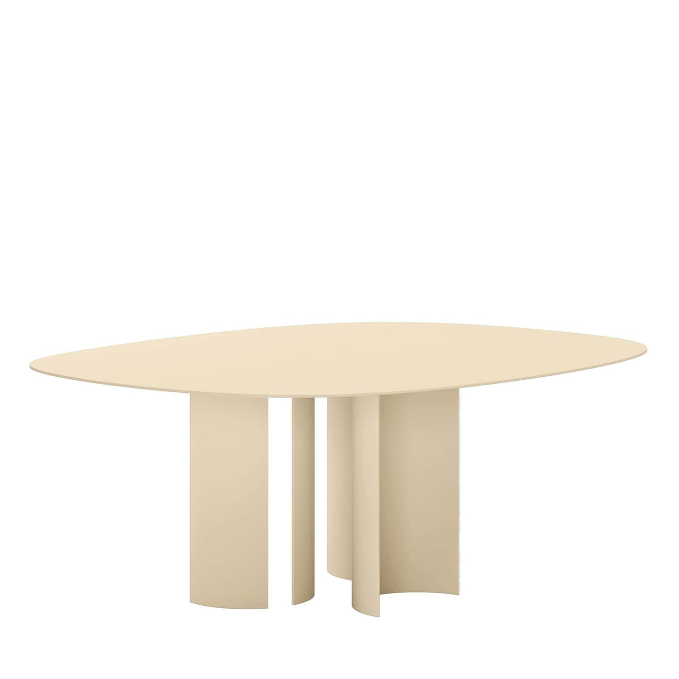 Tavolo da Pranzo India Sasso Giallo Chiaro in Metallo per Interni ed Esterni