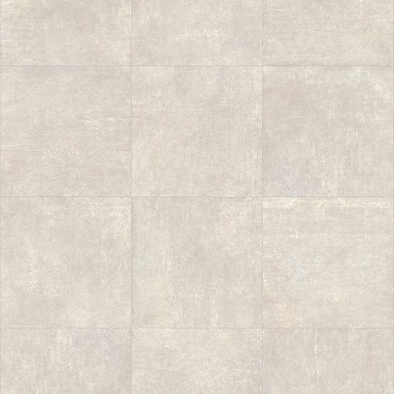 Gres Porcellanato Effetto Cemento Naturale 80x80 Bianco Block - Kale