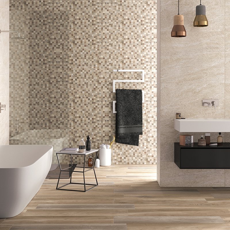 Gres Porcellanato Effetto Legno Naturale 23x100 Tortora Fassa - Naxos